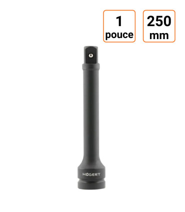 Rallonge de douilles à choc de 250 mm en 1 pouce