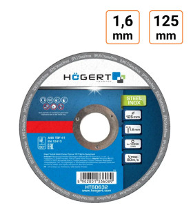 10 Disques à tronçonner en 125x1,6x22,23