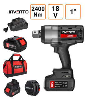 Clé à Chocs INVENTO 1 pouce 18V et 2400Nm Electro-portative complete
