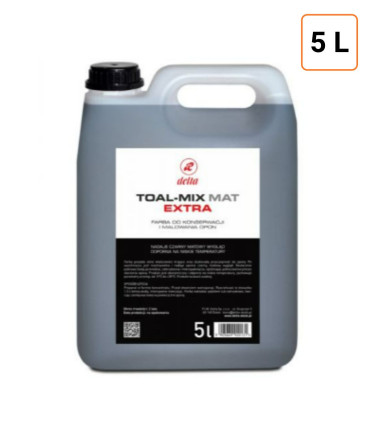 Peinture noire pour pneus TOAL MIX EXTRA MAT en 5L