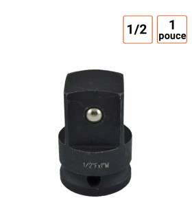 adaptateur réducteur douille à chocs 1/2 F vers 1P M
