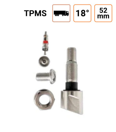 Valve Poids Lourds type ALCOA angle 18° pour TPMS