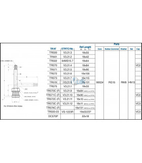VALVE TR 501 dimensions  techniques