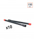 Rallonge de valve plastique droite NOIR 150 mm par 10 ex.
