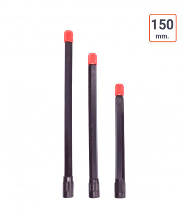 Rallonge de valve plastique droite NOIR