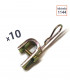 Lot de 10 Pattes de Fixation Simple rallonge pour Poids Lourds