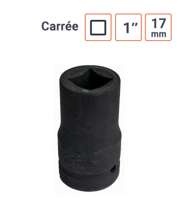 Douille à Chocs 1 Pouce Spéciale Carrée 17 mm
