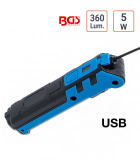 Lampe d'atelier pliable COB-LED 5 W