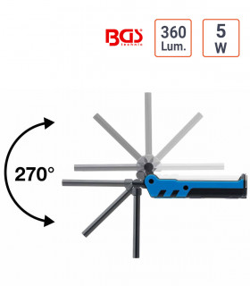 Lampe d'atelier pliable COB-LED 5 W 360 L