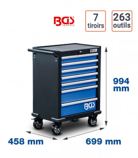 Servante d'Atelier 7 tiroirs dimensions