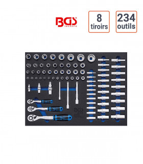 Servante d'atelier 8 tiroirs 234 outils