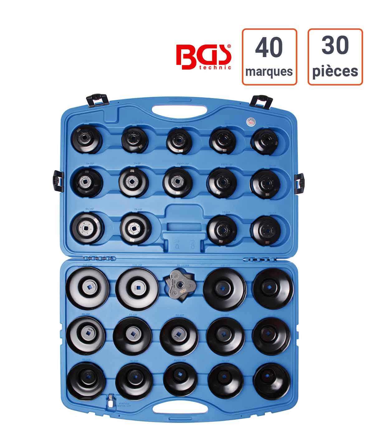 Coffret de cloches à filtre 30 pièces 40 marques 