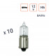 Ampoule H6W 12V 6W BAX9s - Boite de 10 ex.
