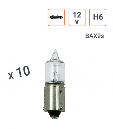 Ampoule H6W 12V 6W BAX9s - Boite de 10 ex.