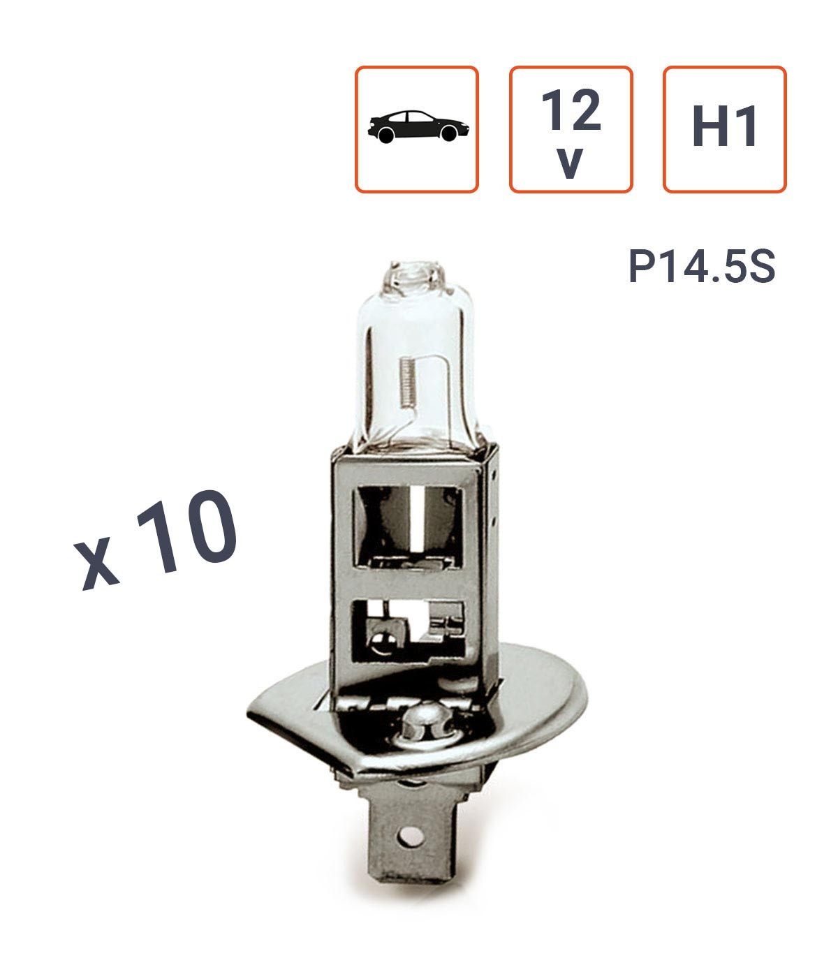 Ampoule Vision H1 - 12 V - P14,5s - 55W - Feux de route - Feux de croisement  - Feux antibrouillard 