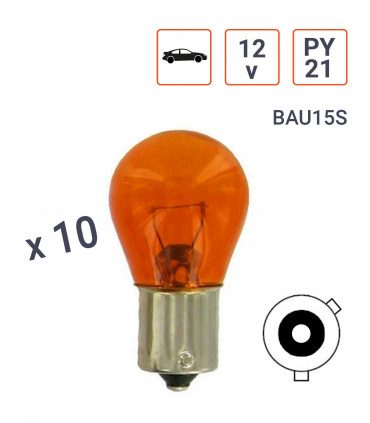 Ampoule Feux Stop 12V PY21W Culot BAU15S - Boite 10 ex.