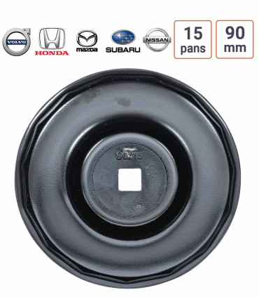Cloche à filtre à huile 15 pans pour Honda, Mazda, Nissan, Subaru, Toyota