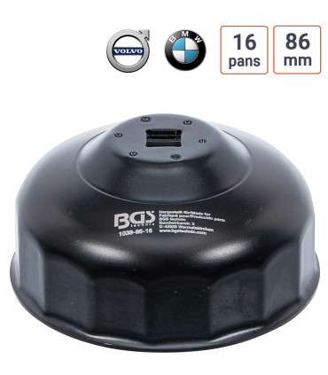 Cloche à filtre à huile 16 pans 86 mm pour BMW, Volvo