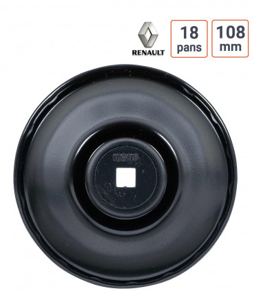 Cloche à filtre à huile 108 mm pour Renault