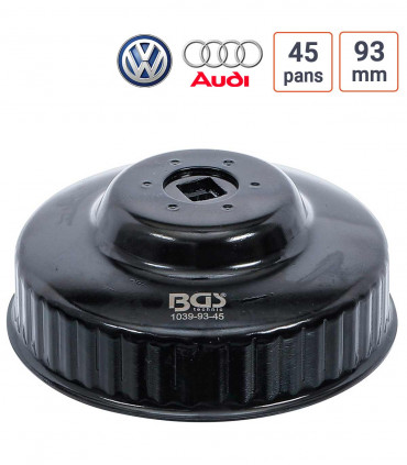 Cloche à filtre à huile 45 pans 93 mm pour pour Audi TDI, VW