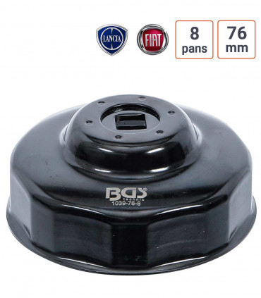 Cloche à filtre à huile 8 pans 76 mm pour Fiat, Lancia
