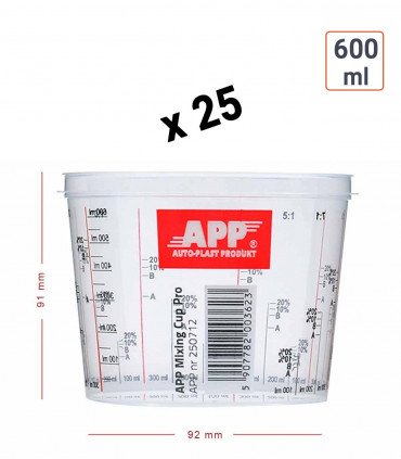 25 Godets de mélange 750g 600 ml