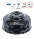Cloche à filtre à huile 15 pans 74 - 76 mm Audi, Ford, MB, Opel, VW