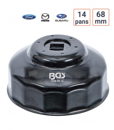 Cloche à filtre à huile 14 pans 68 mm pour Ford, Mazda, Subaru