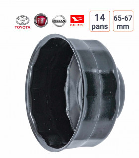 Cloche à filtre 14 pans et 65 - 67 mm pour Daihatsu, Fiat, Nissan, Toyota