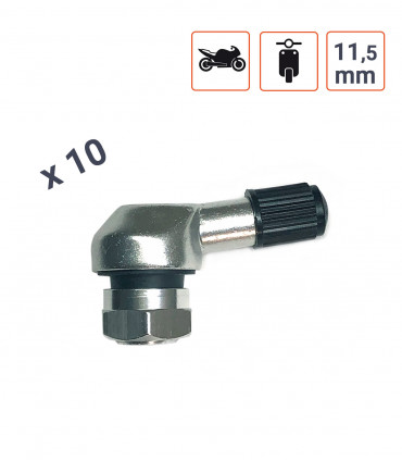 Valve coudée ALU pour scooter et moto. x 10