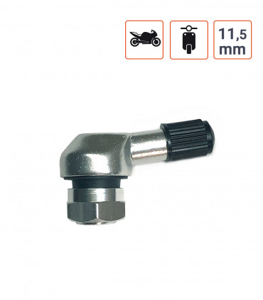 Valve coudée ALU pour scooter et moto.