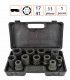 Coffret 11 douilles à choc 1 POUCE Longues de 17 à 41 mm