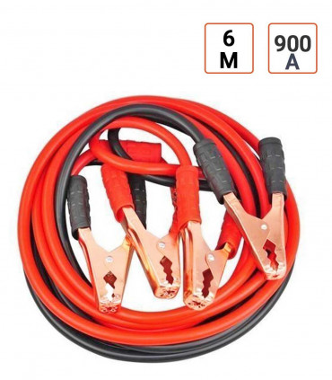 Cables démarrage batterie 900A 6 mètres