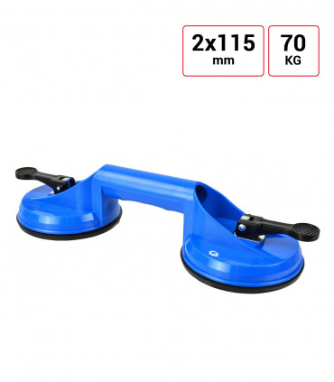 Double Ventouse pour Pare-brise  2 x 115 mm pour 70 kg.
