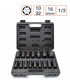 Coffret 16 douilles à choc 1/2 Longues de 10 à 32 mm