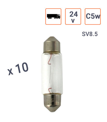 Ampoule Navette C5W 24V 5W - Boite de 10 ex.