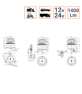 Gyrophare H112v/24v détails