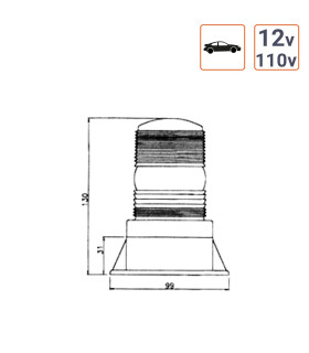 Feux à éclats Type 528 12V details