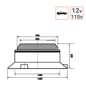 Feux à éclats Miniflash 12V details