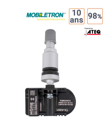 Capteur TPMS MOBILETRON More Sensor 433 Mhz avec valve métal