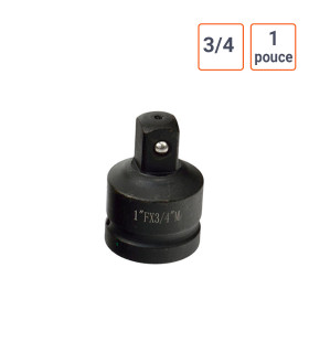 adaptateur réducteur douille à chocs 1 pouce F vers 3/4 M