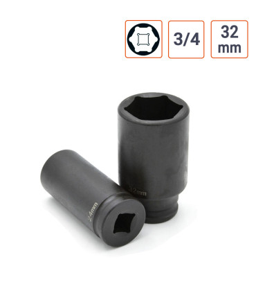 Douille à chocs 3/4 Longues de 32 mm