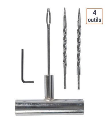Kit métallique pour insertion des mèches crevaison