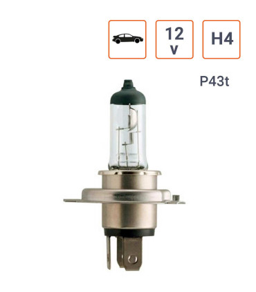 Ampoule H4 12V 60W Culot P43t sous blister