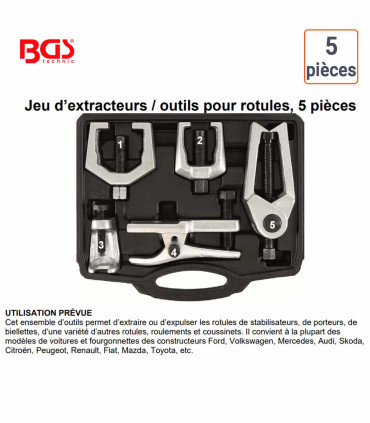 extracteur chasse rotule, roulements et biellette BGS
