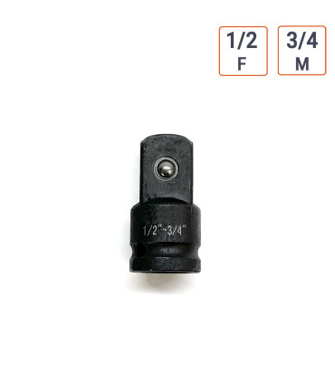 adaptateur réducteur douille à chocs 1/2 femelle vers 3/4 male